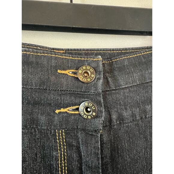Bisou Bisou Dark Rinse Straight Leg Jeans Size 4 - Picture 2 of 5